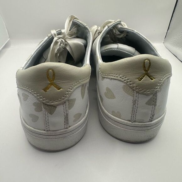 NURSE MATES ALIGN Hope
Breast Cancer Awareness White
Silver Leather Sneakers 9.5 - Picture 4 of 7